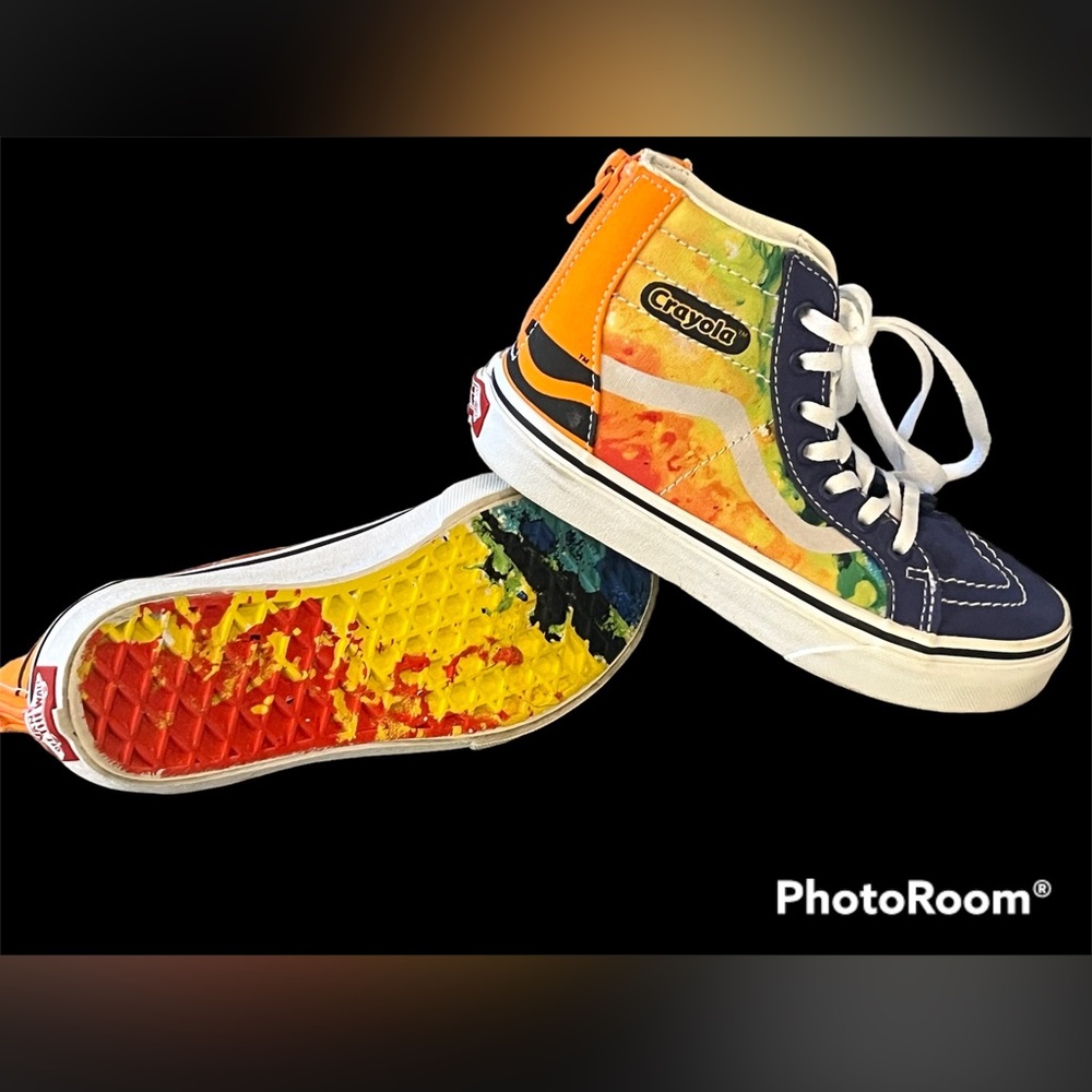 Hard To Find! Youth Crayola Vans! Like New!